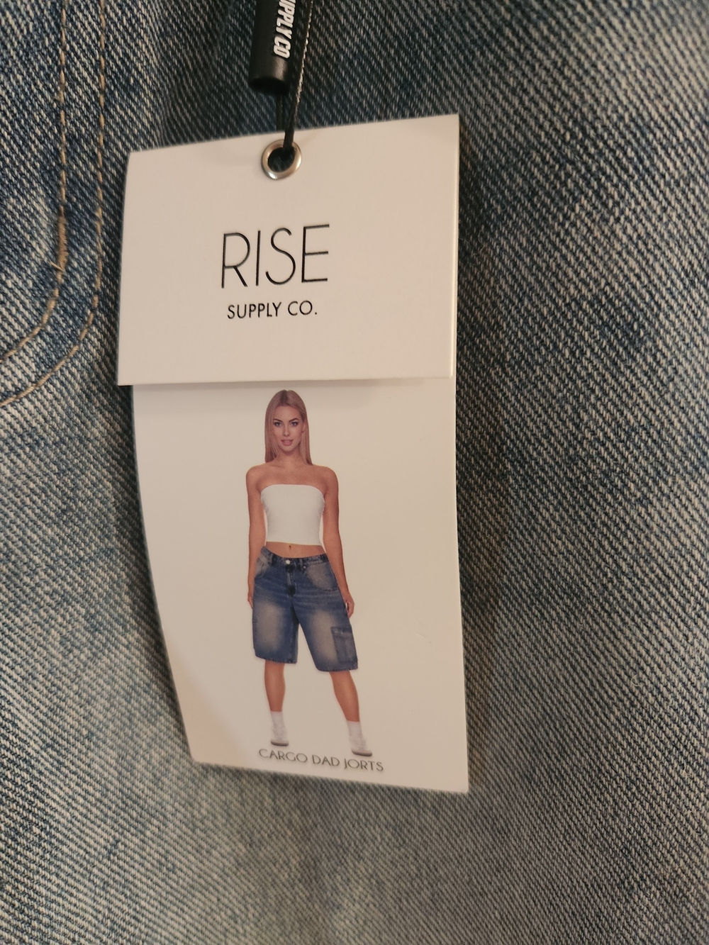 NWT RISE Supply Co. Cargo Dad Jorts — Size 7 - Picture 2 of 5